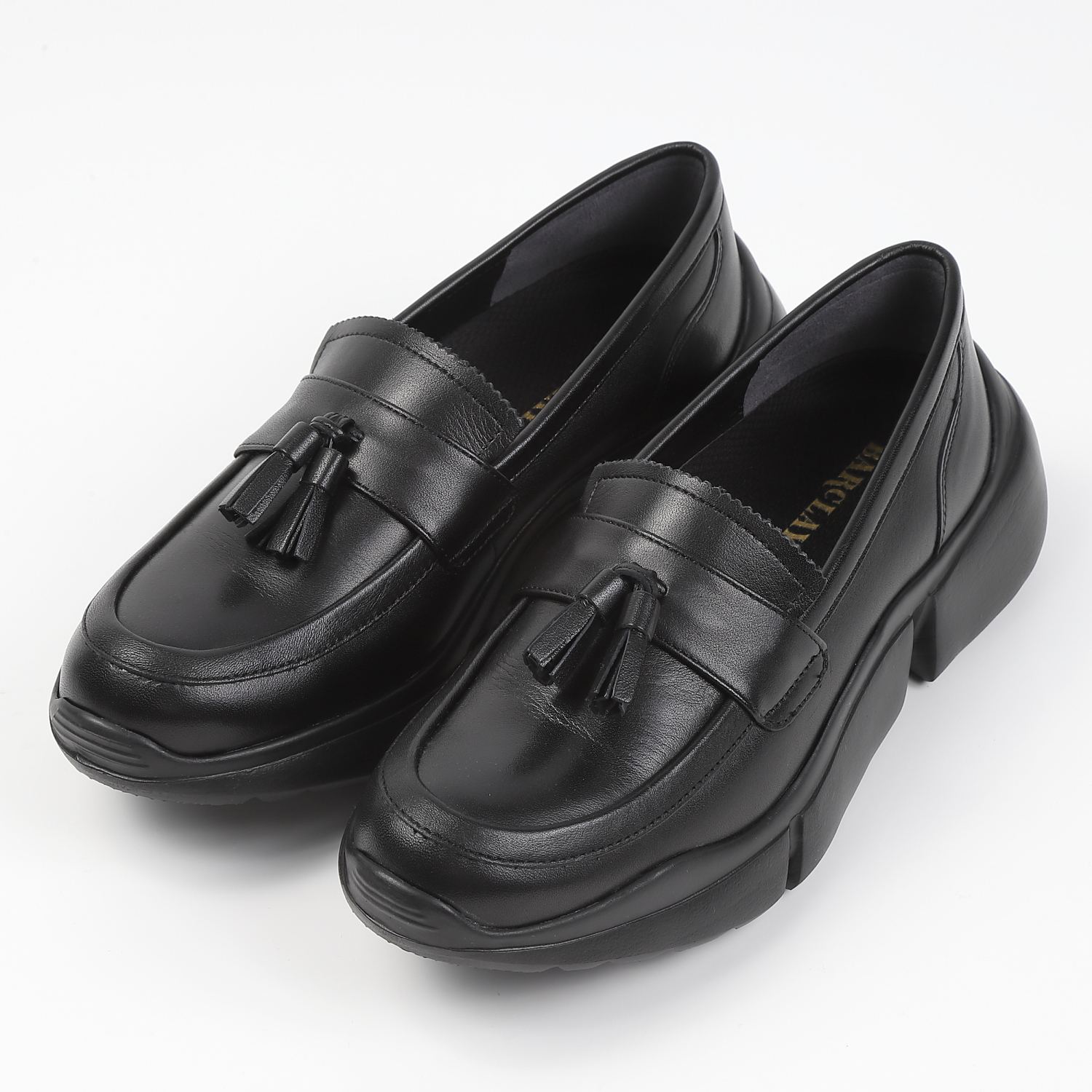 BARCLAY（バークレー）厚底スニーカーローファー　ブラック