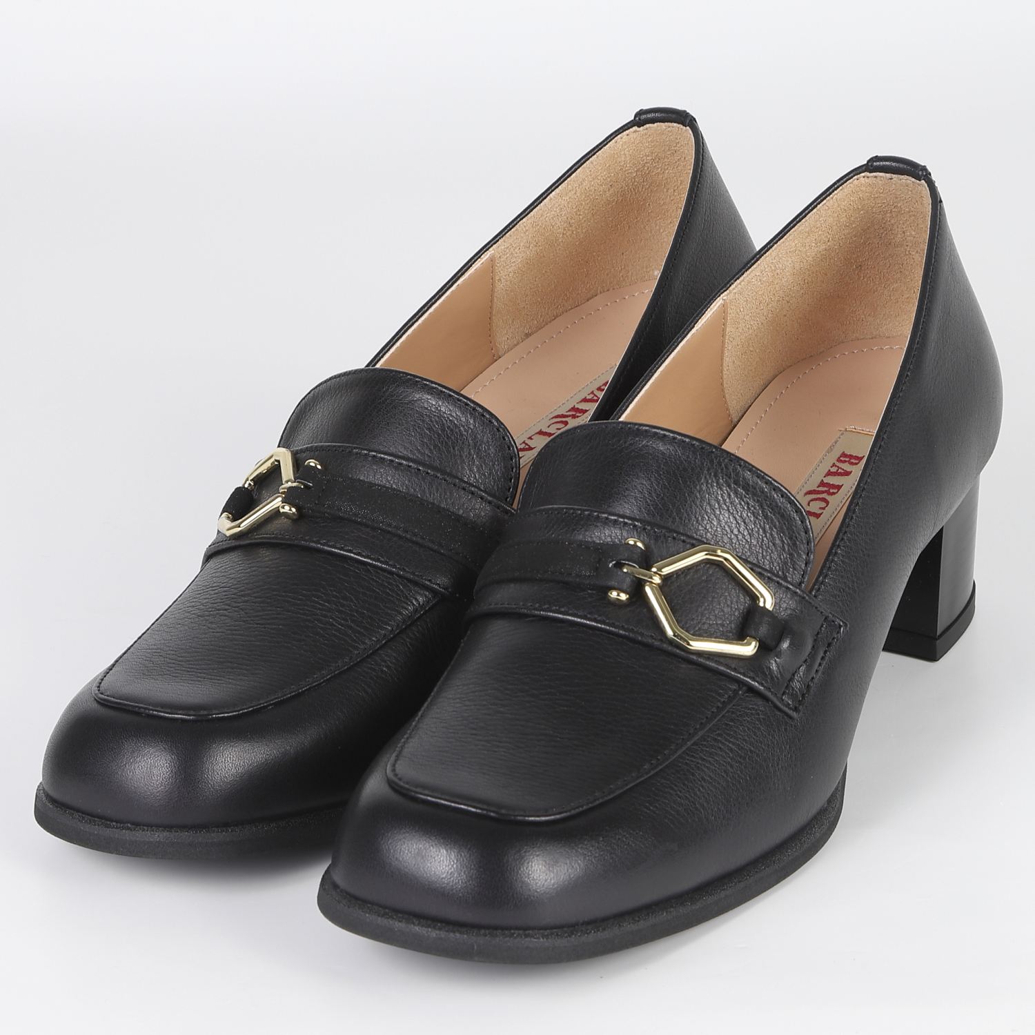 BARCLAY（バークレー）4.5cmヒールアップローファー　ブラック