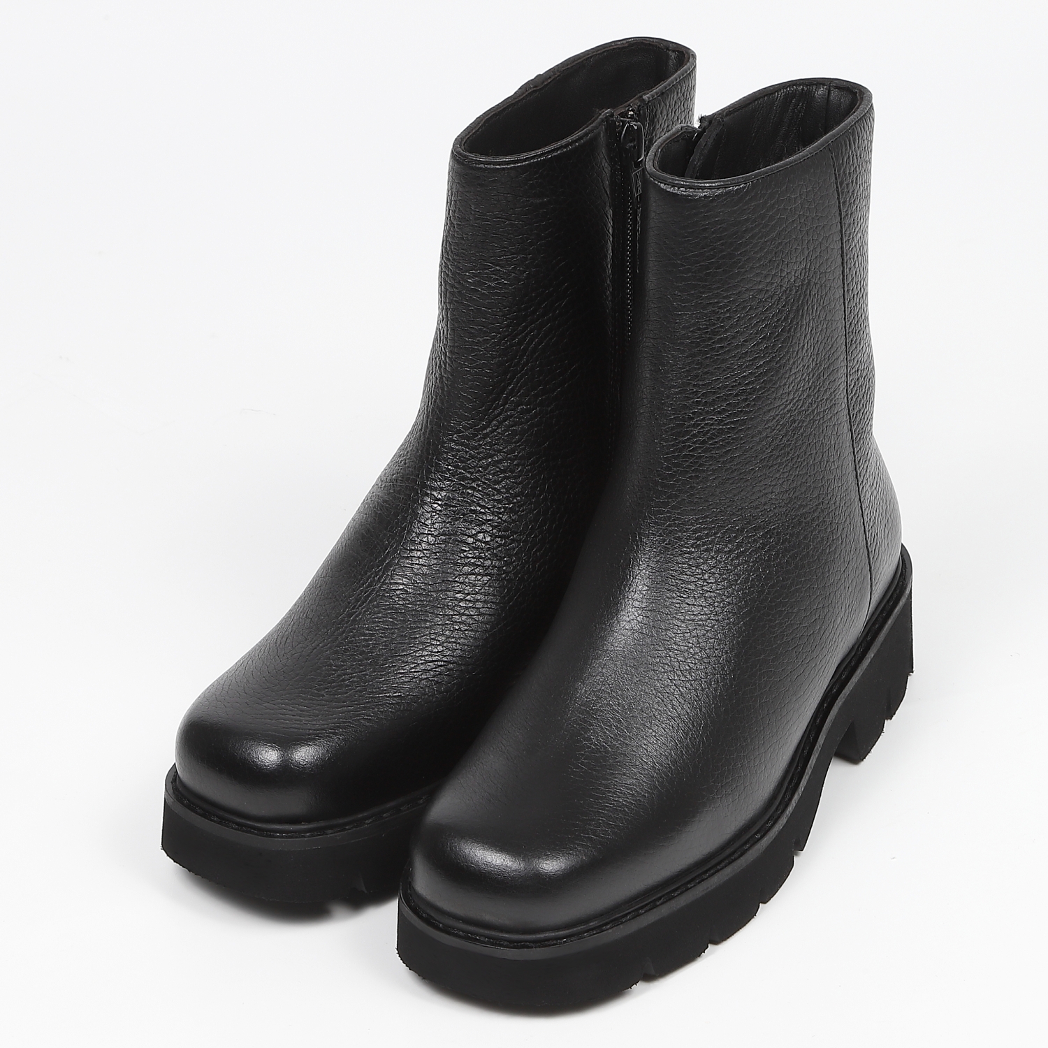 BARCLAY（バークレー）シンプル厚底ブーツ ブラック｜BARCLAY