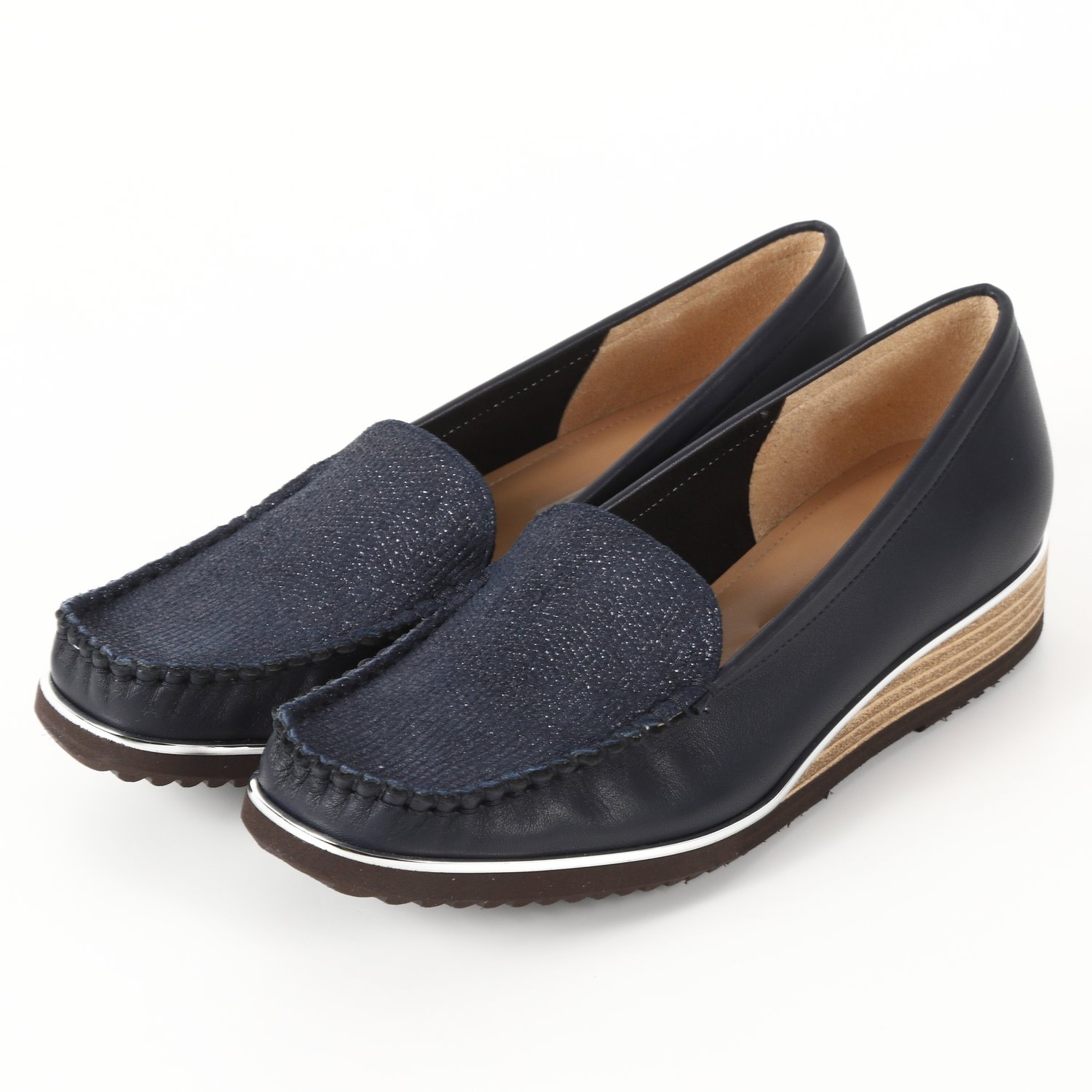 【OUTLET】BARCLAY（バークレー）モカスリッポン ネイビー