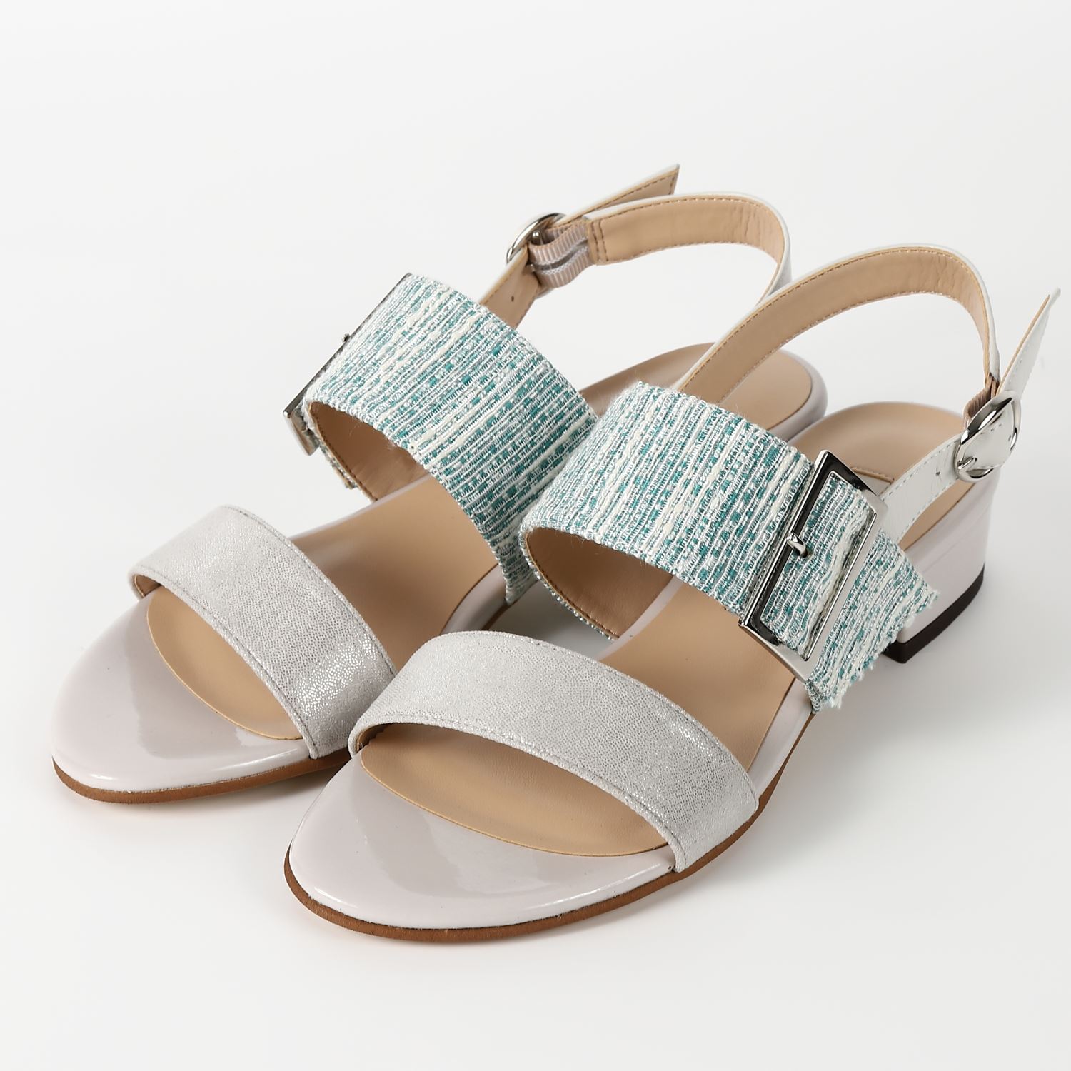 【OUTLET】BARCLAY（バークレー）カジュアルサンダル　グリーンファブリック