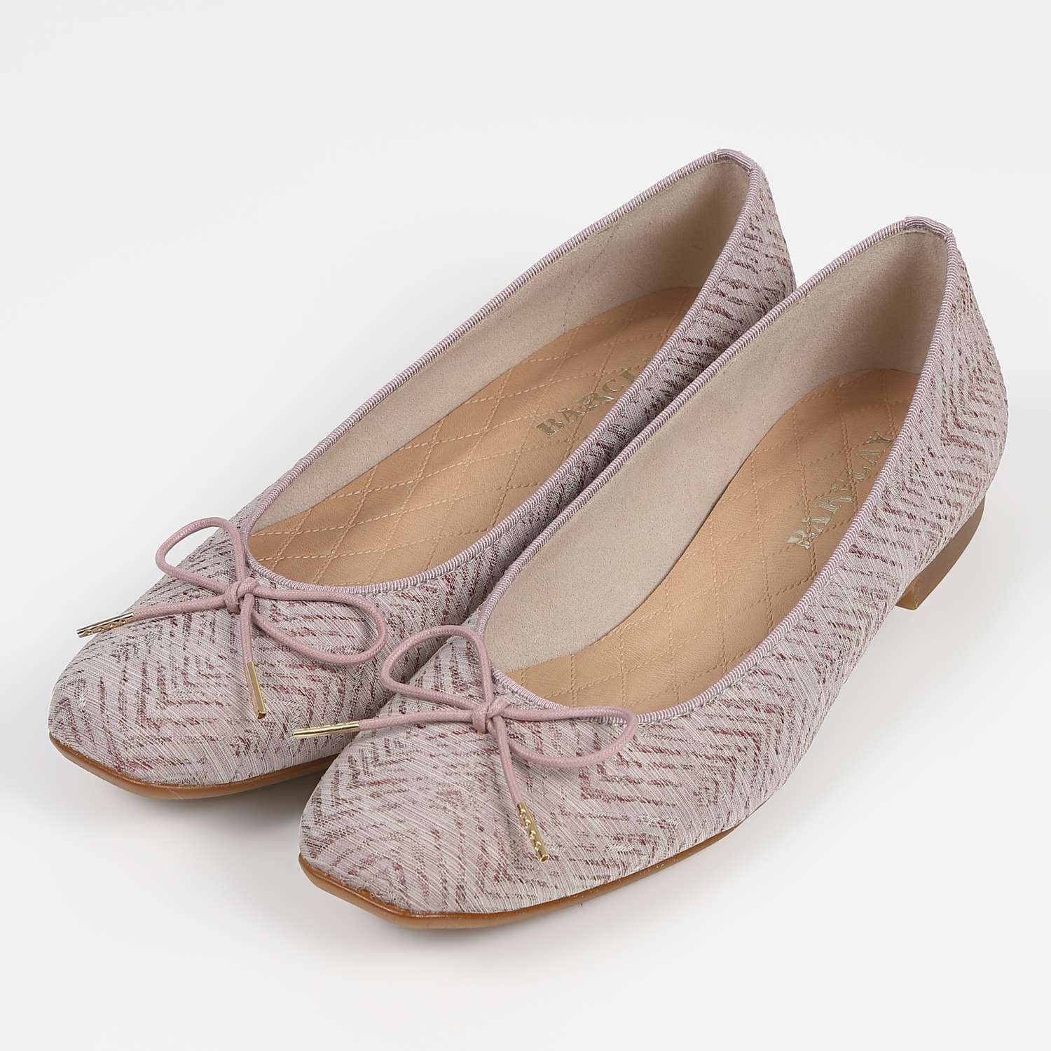 【OUTLET】BARCLAY（バークレー）エレガントレインシューズ　ピンクファブリック２