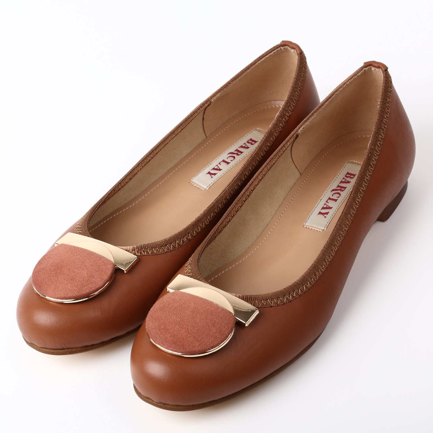 【OUTLET】BARCLAY（バークレー）オーナメントカッターパンプス　キャメル