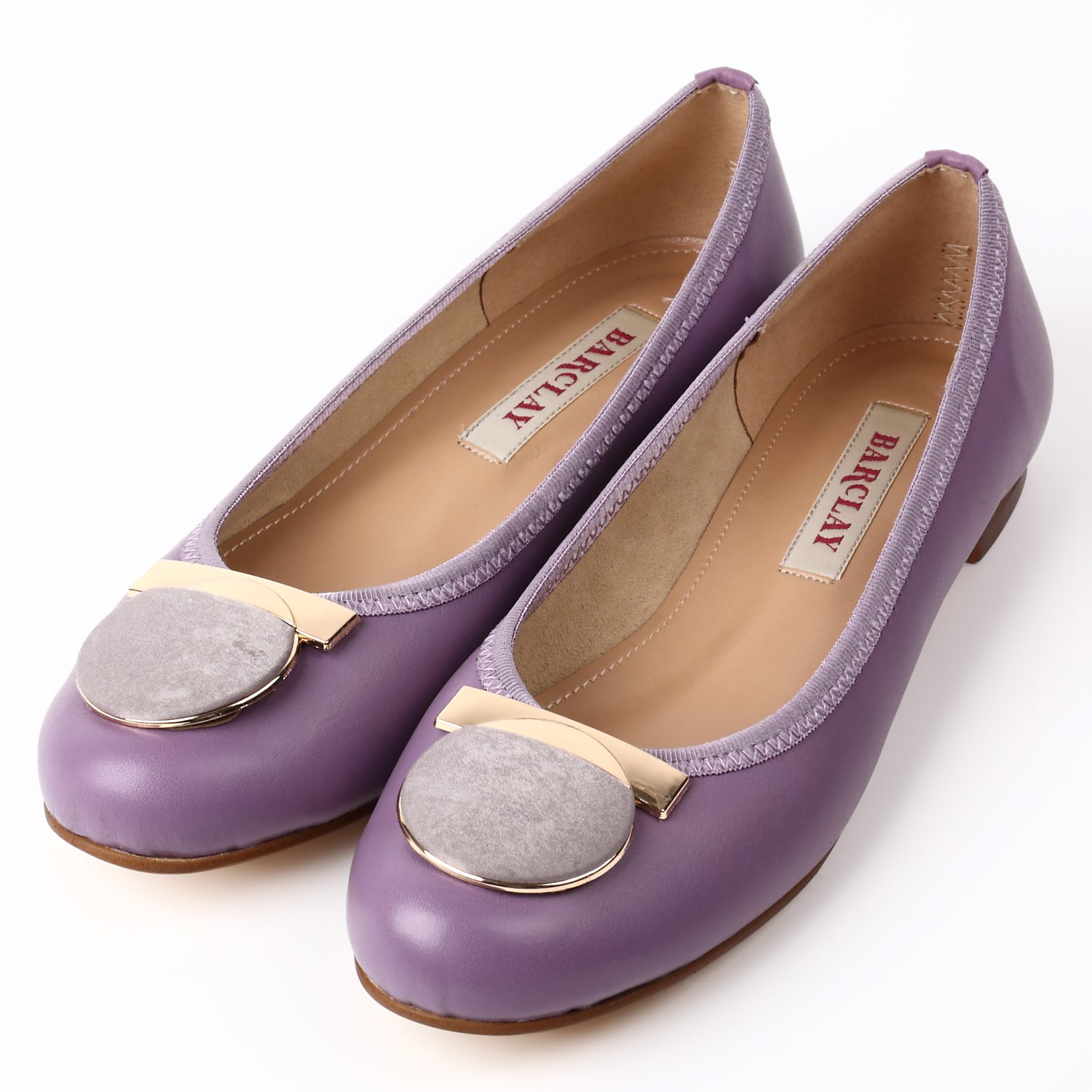 【OUTLET】BARCLAY（バークレー）オーナメントカッターパンプス　パープル