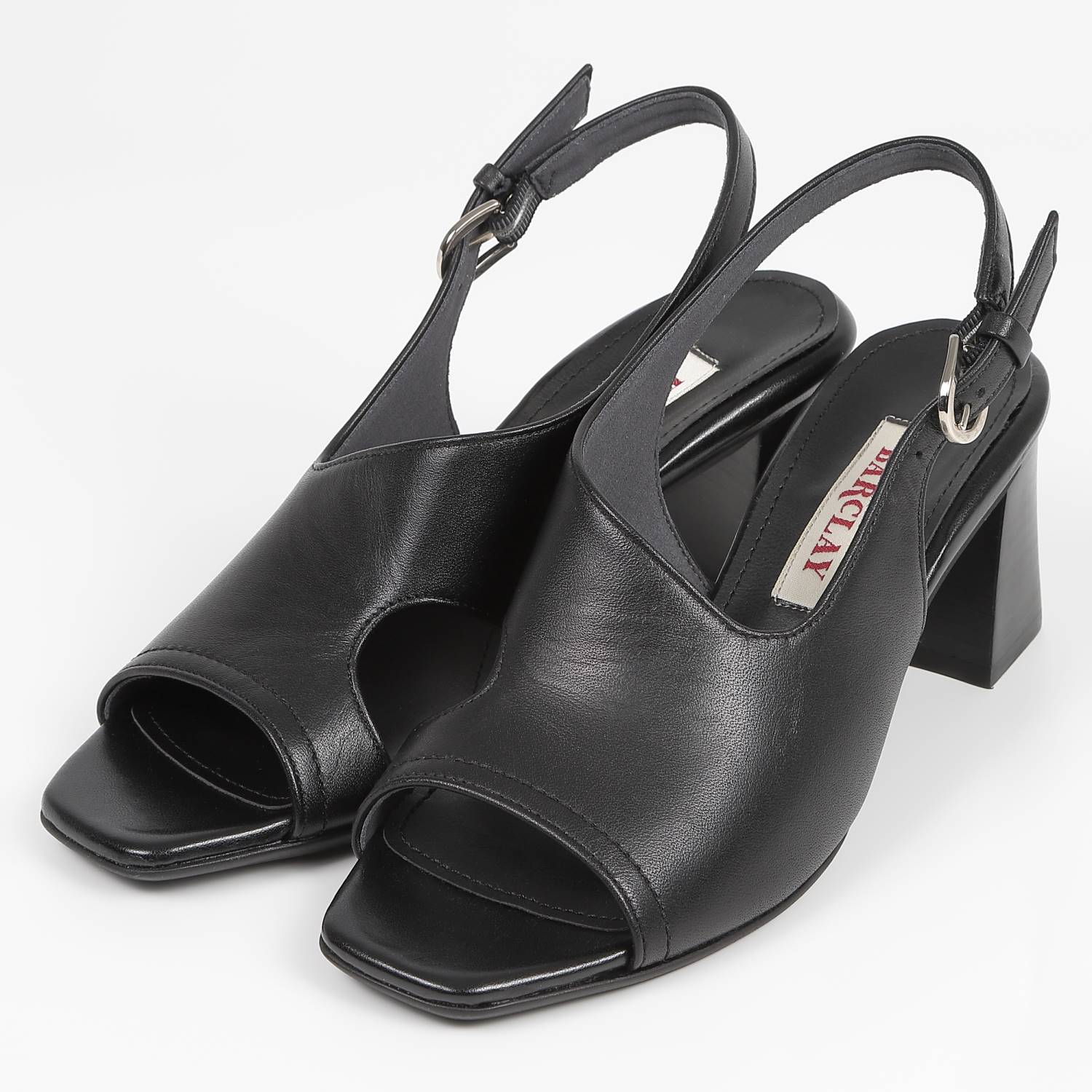 BARCLAY（バークレー）6cmストレートヒールサンダル ブラック｜BARCLAY