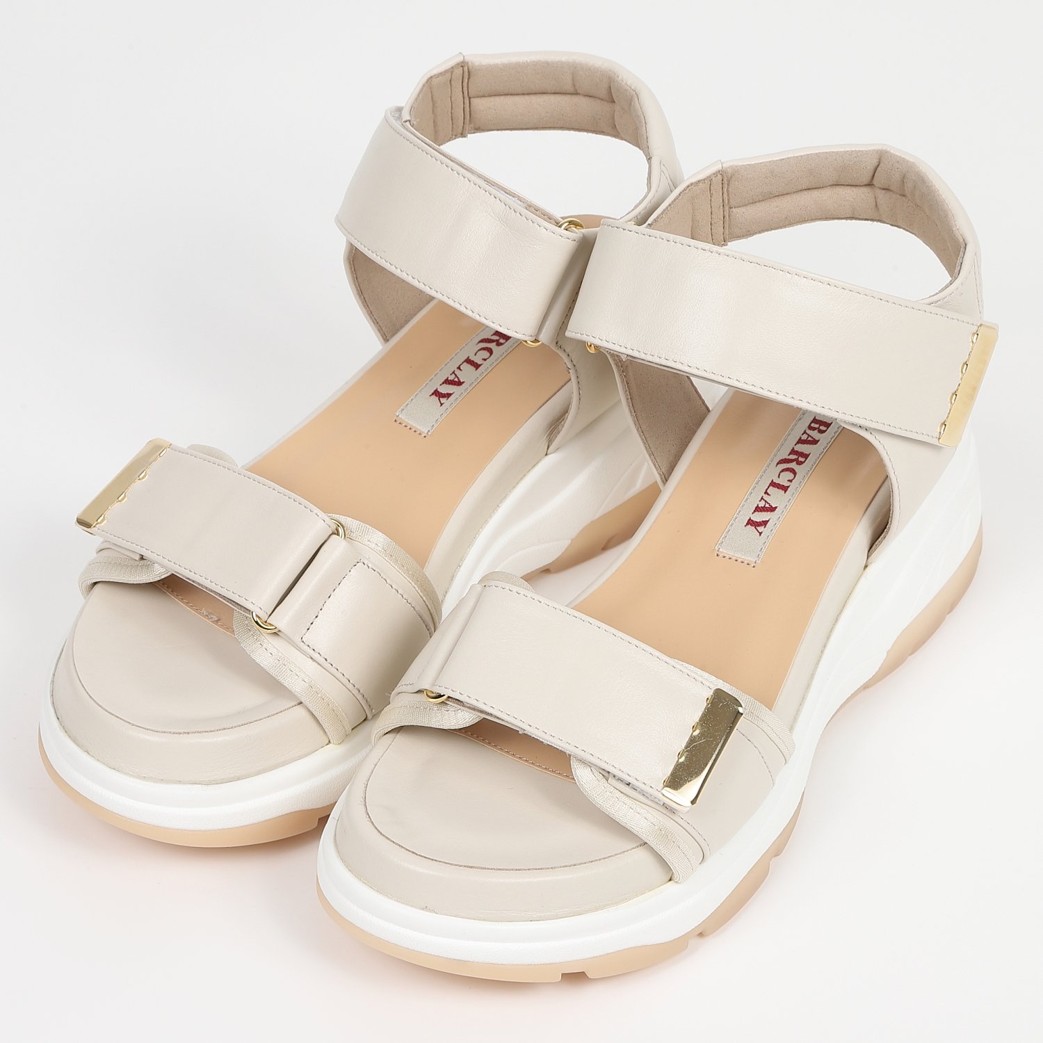 【OUTLET】BARCLAY（バークレー）ベルトスポーツサンダル　アイボリー