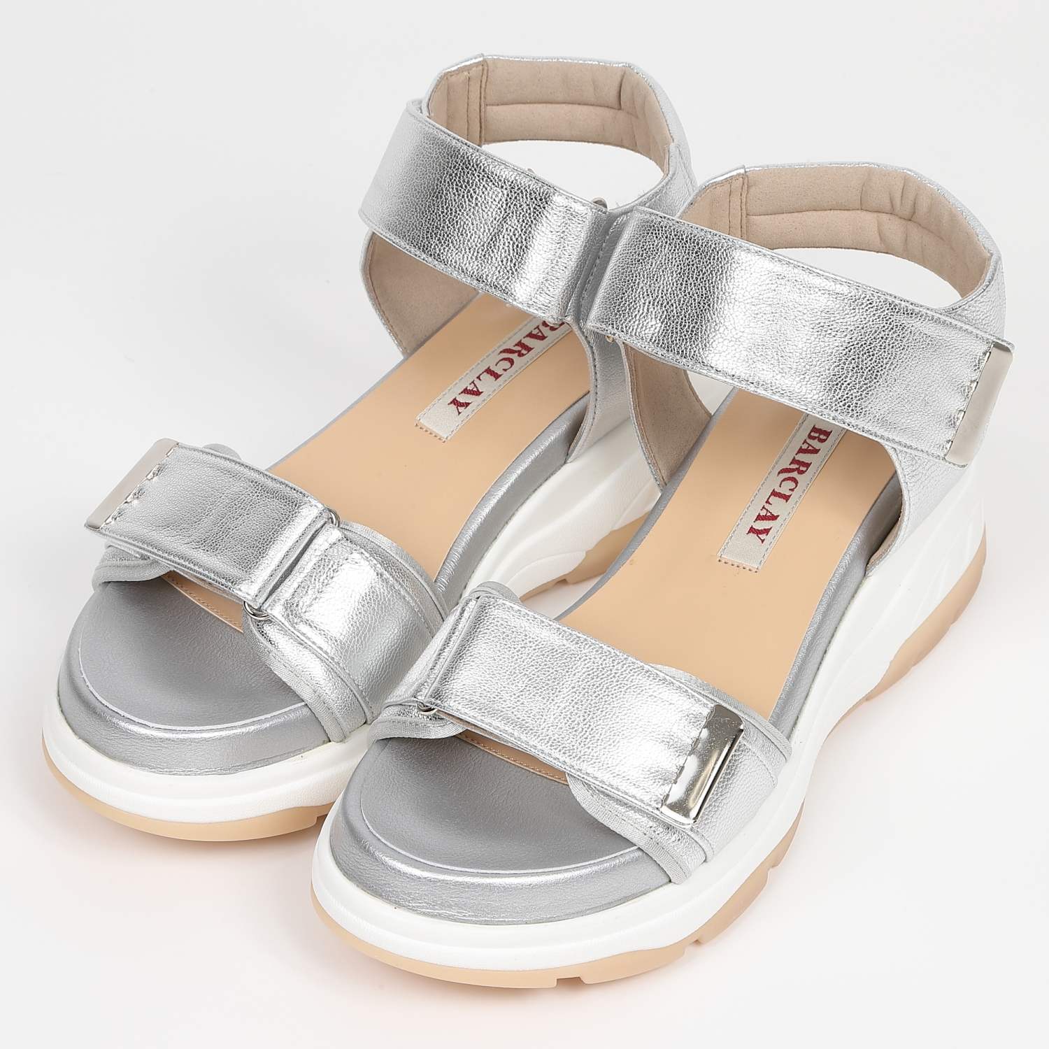 BARCLAY（バークレー）ベルトスポーツサンダル シルバー｜BARCLAY