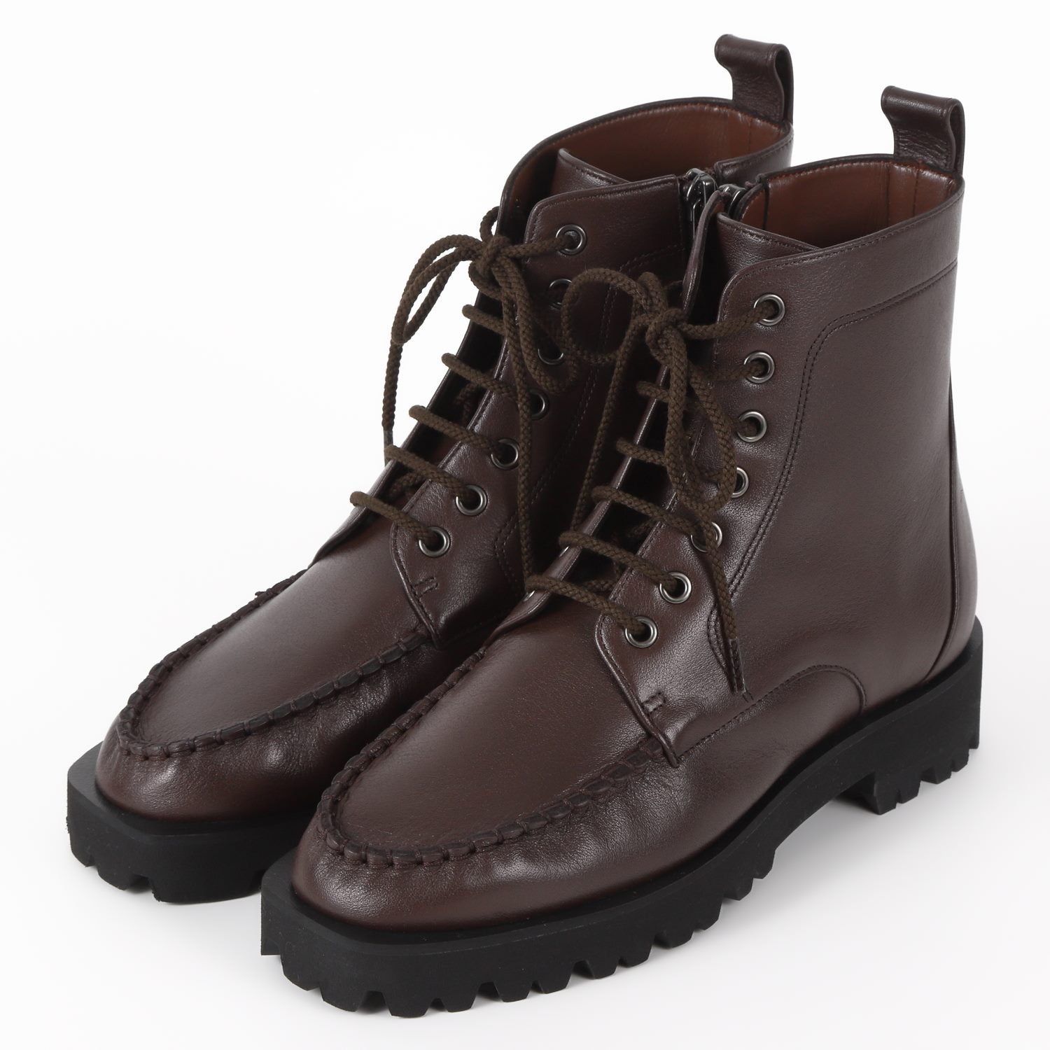 【OUTLET】BARCLAY（バークレー）タンクソールレースアップブーツ　チョコ