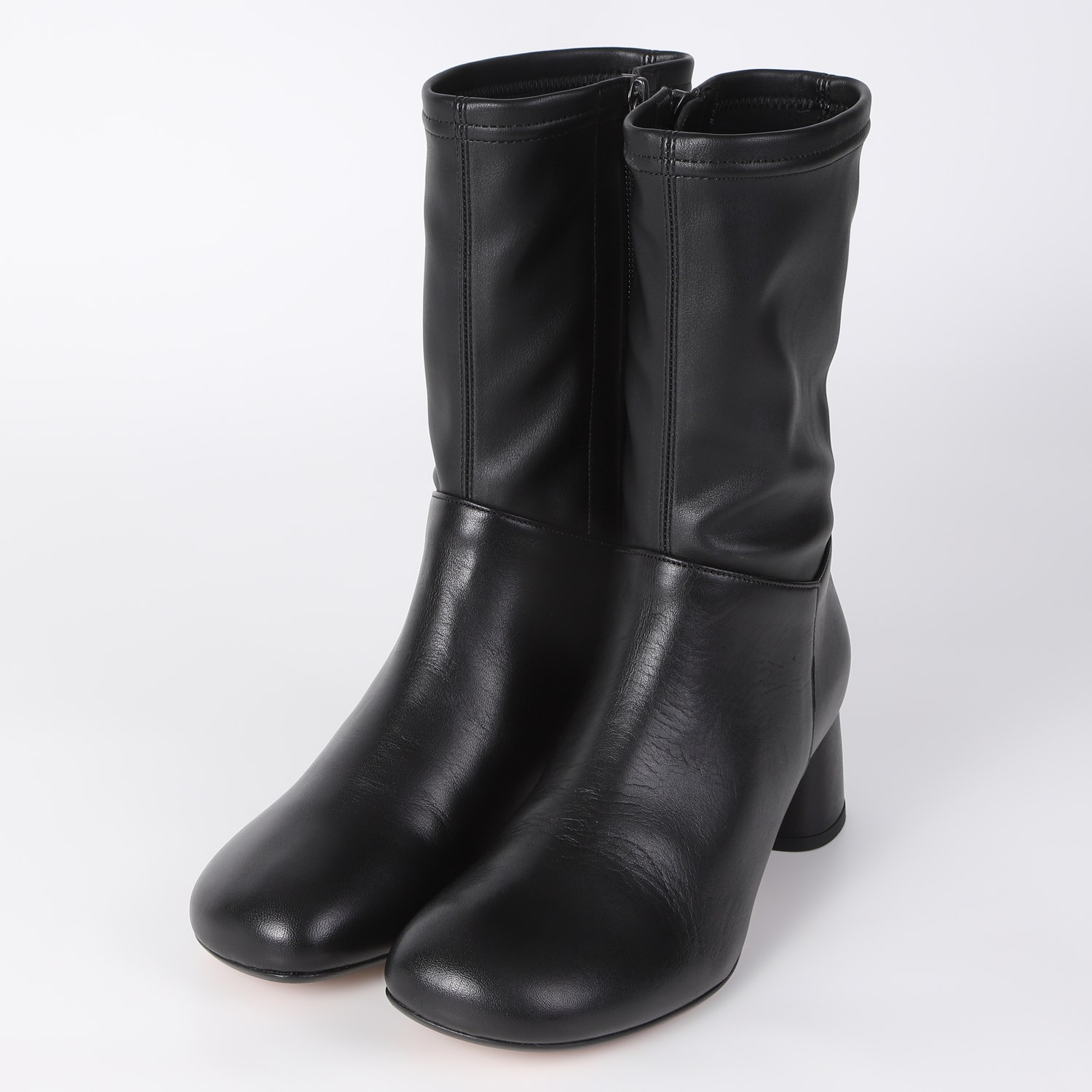 ブラックショートブーツ ツモリチサト ウォーク tsumori chisato WALK タンクソールプレーン