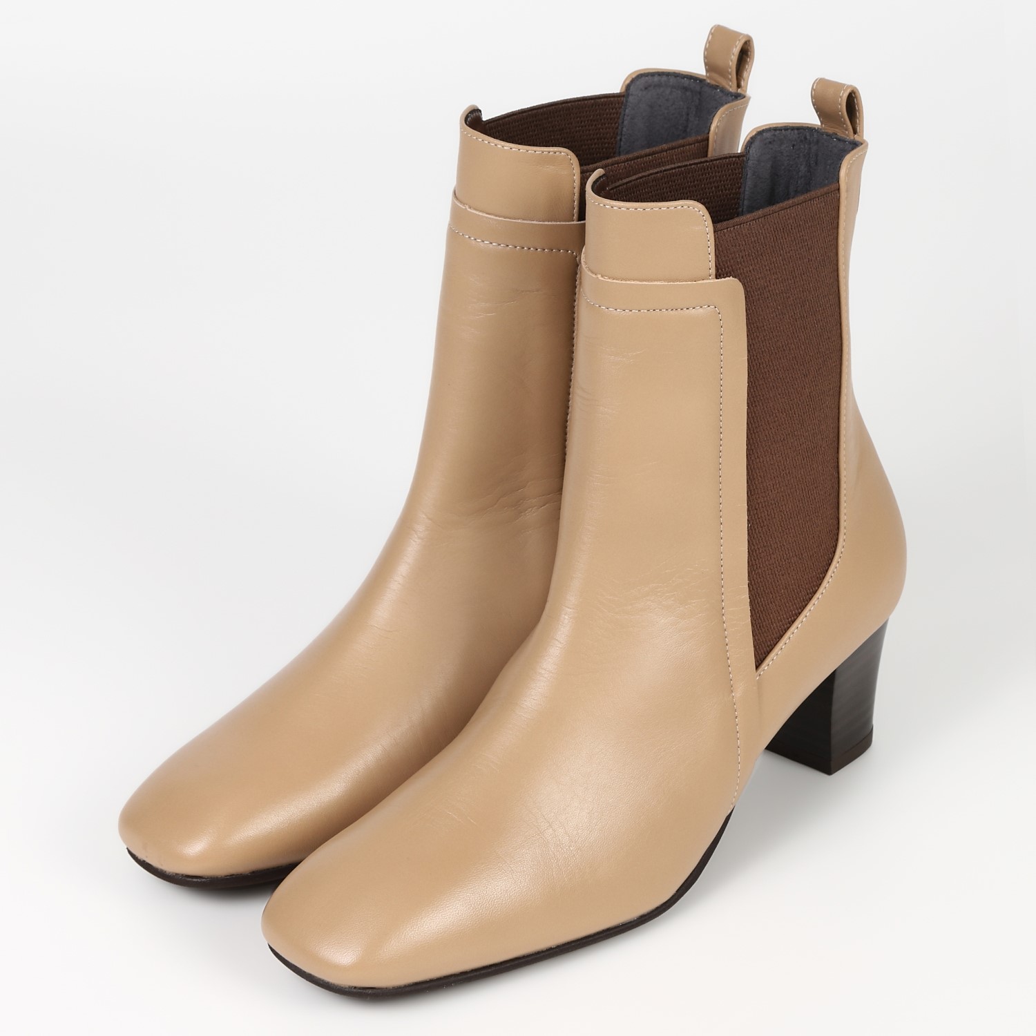 【OUTLET】BARCLAY（バークレー）ヒールアップサイドゴアブーツ　ダークベージュ