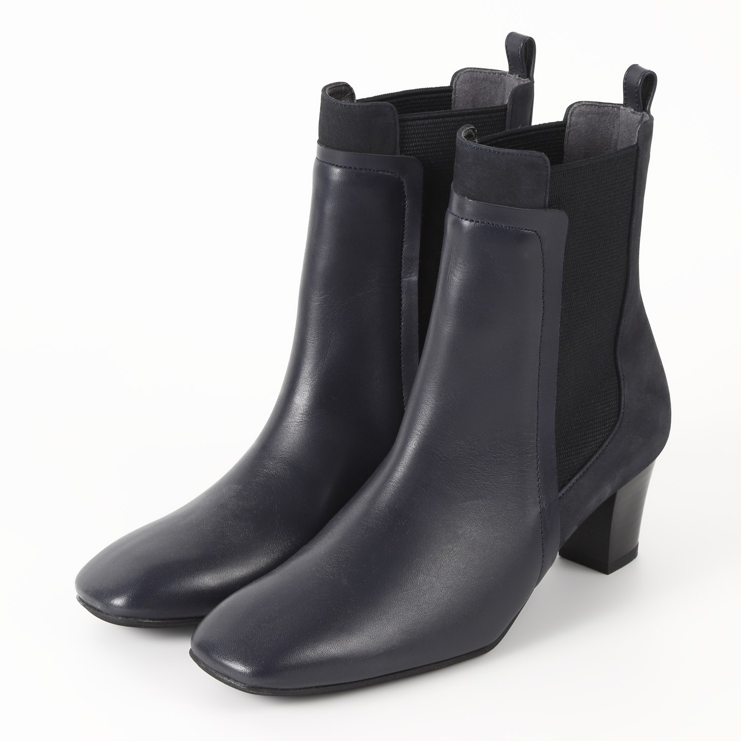 【OUTLET】BARCLAY（バークレー）ヒールアップサイドゴアブーツ　ネイビー