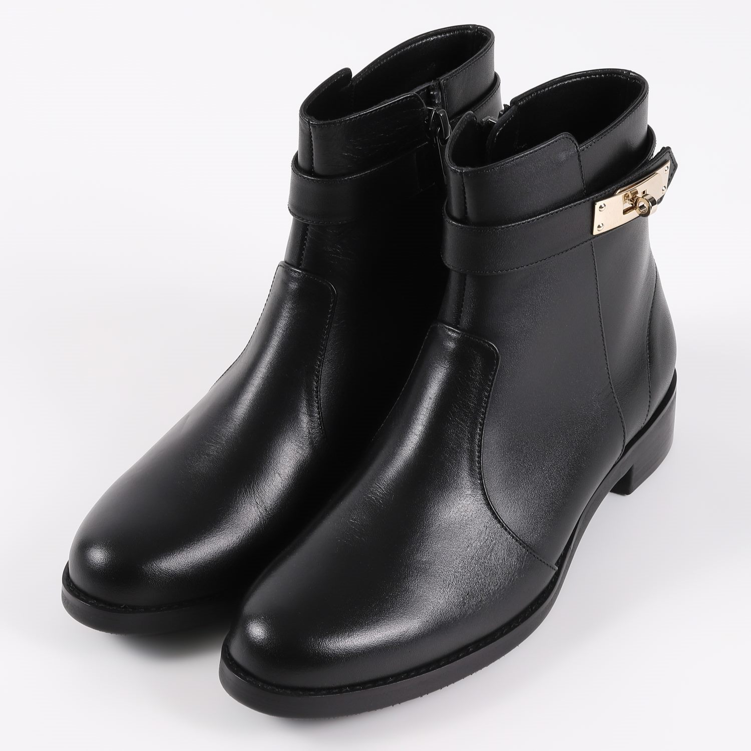 【OUTLET】BARCLAY（バークレー）金具ショートブーツ　ブラック