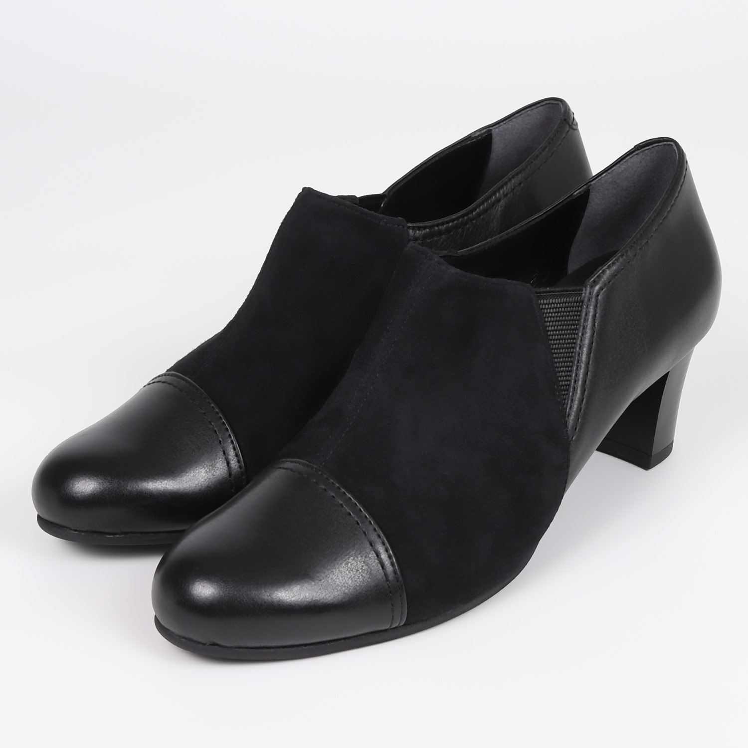 【OUTLET】BARCLAY（バークレー）異素材コンビブーティー　ブラック