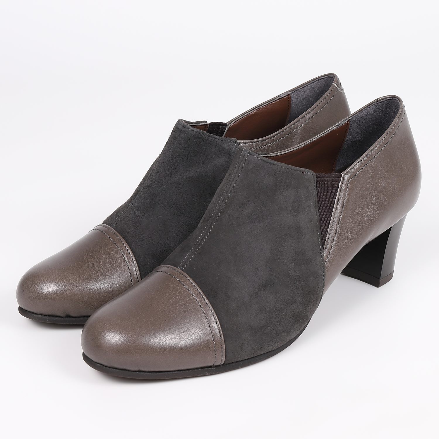 【OUTLET】BARCLAY（バークレー）異素材コンビブーティー　ダークグレー