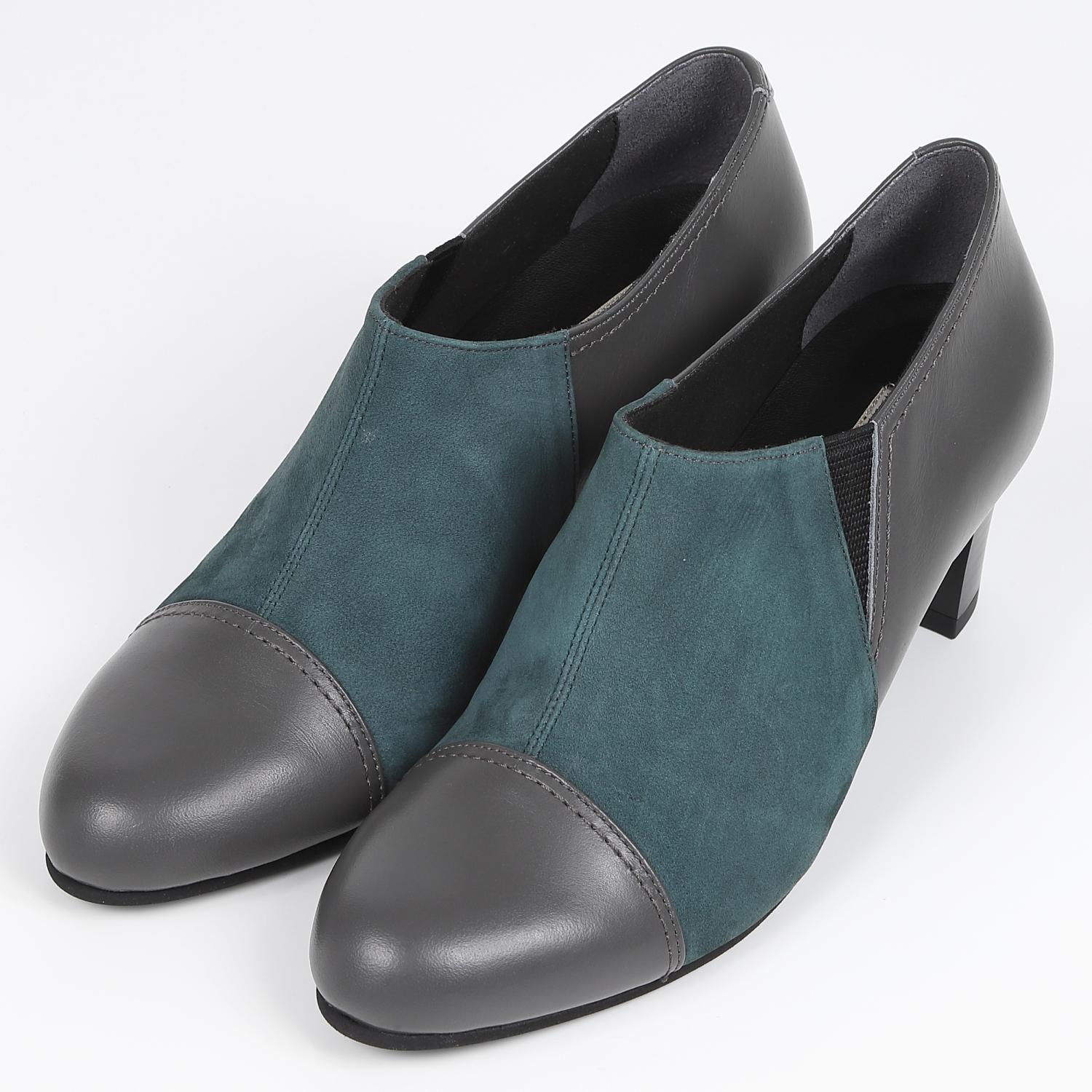 BARCLAY（バークレー）異素材コンビブーティー　ダークグレーコンビ