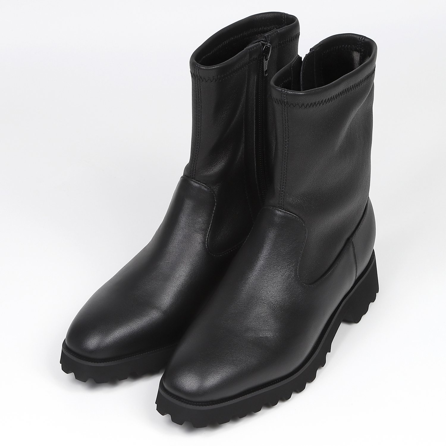 BARCLAY（バークレー）ボリュームソールストレッチショートブーツ　ブラック