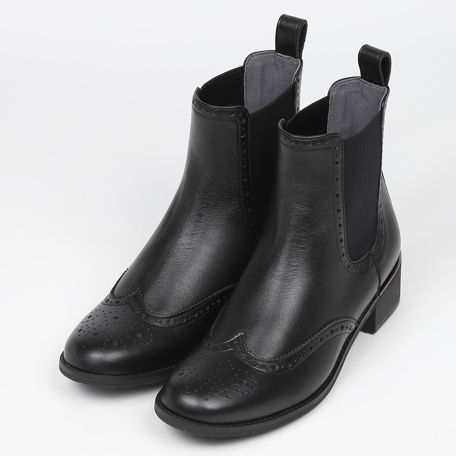 BARCLAY（バークレー）ウイングチップサイドゴアブーツ ブラック