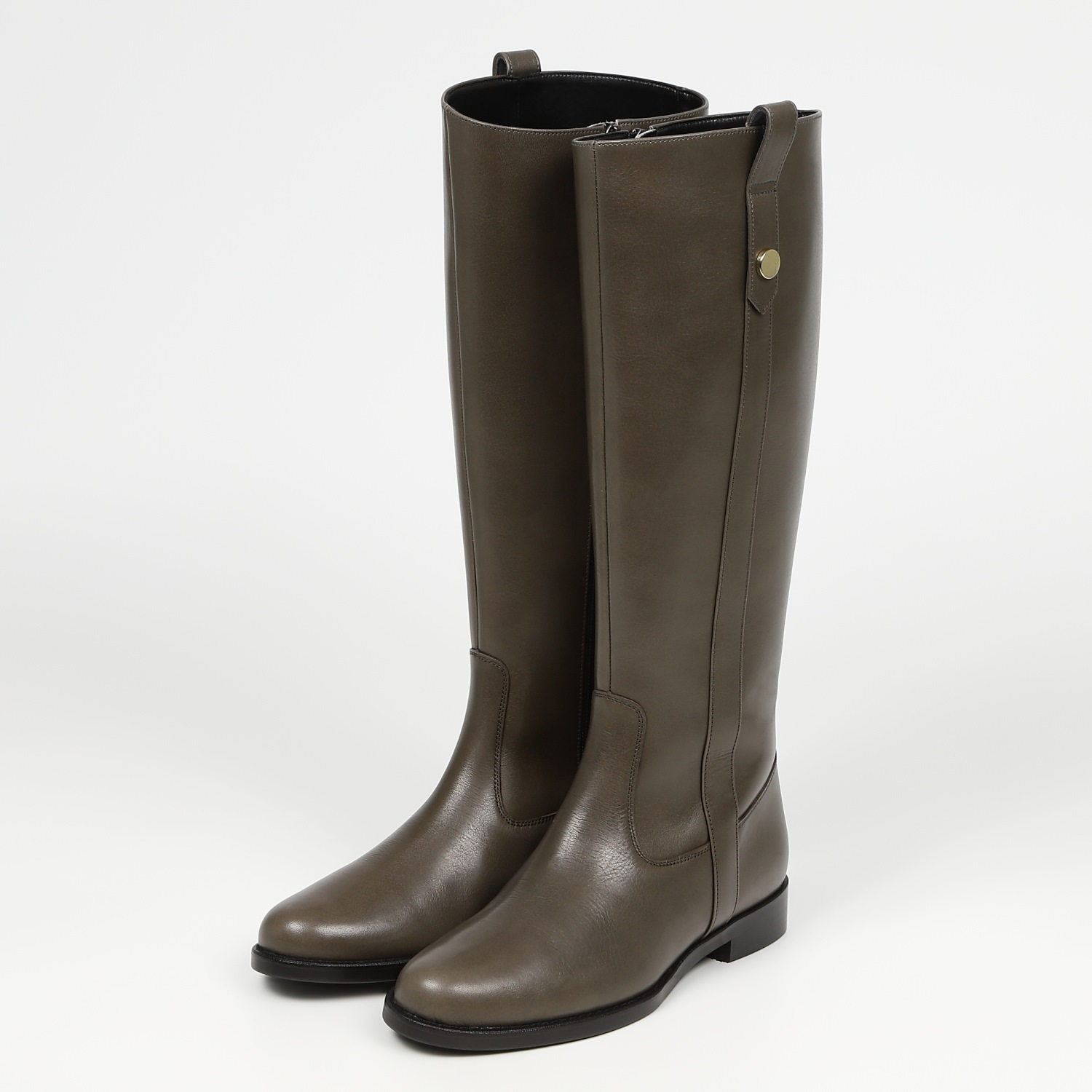 【OUTLET】BARCLAY（バークレー）３cmヒールジョッキーブーツ ダークグレー