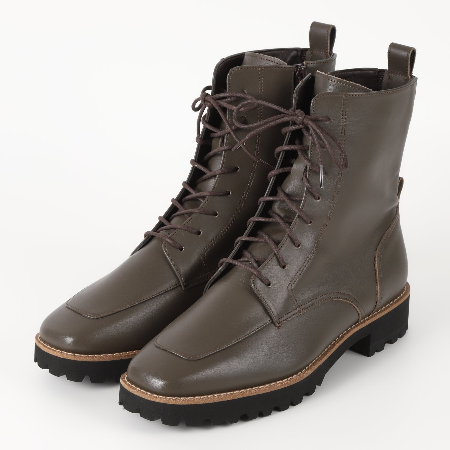 【OUTLET】VITA NOVA（ヴィタノヴァ）レースアップブーツ　チャコール