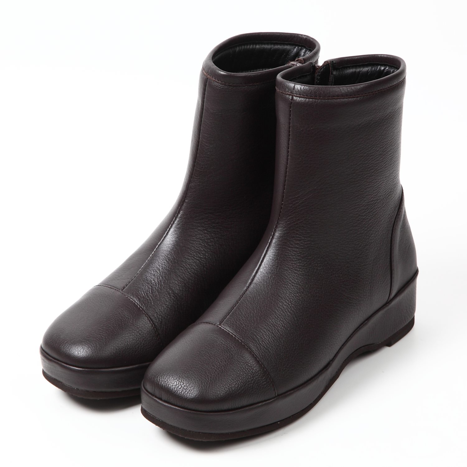 【OUTLET】VITA NOVA（ヴィタノヴァ）ボリュームショートブーツ　ダークブラウン