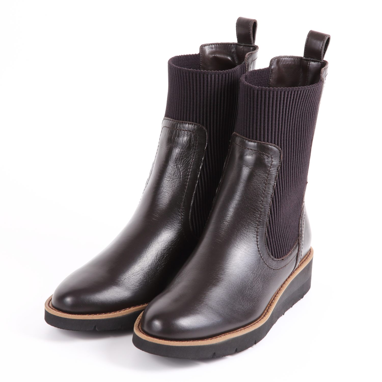 【OUTLET】VITA NOVA（ヴィタノヴァ）ショートブーツ　ダークブラウン