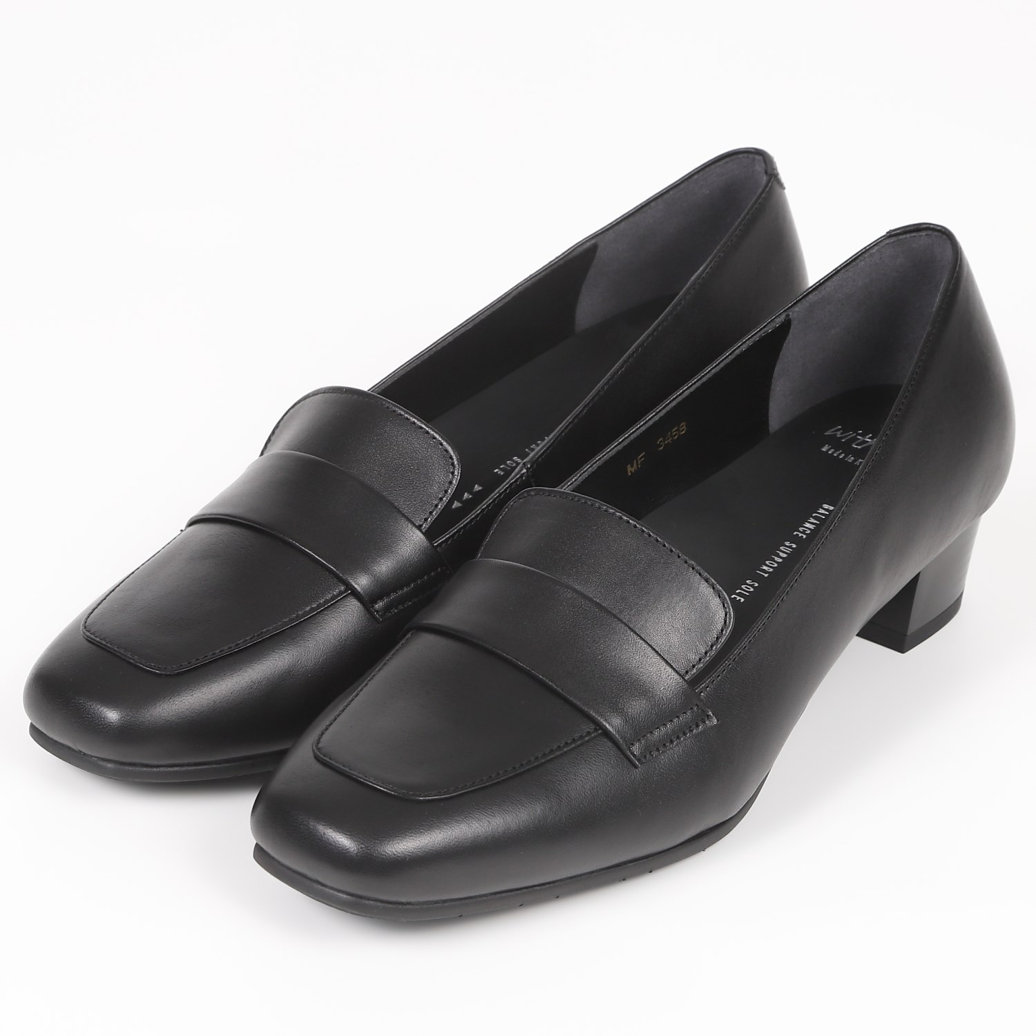 【OUTLET】With Width（ウィズウィズ）ローファー ブラック