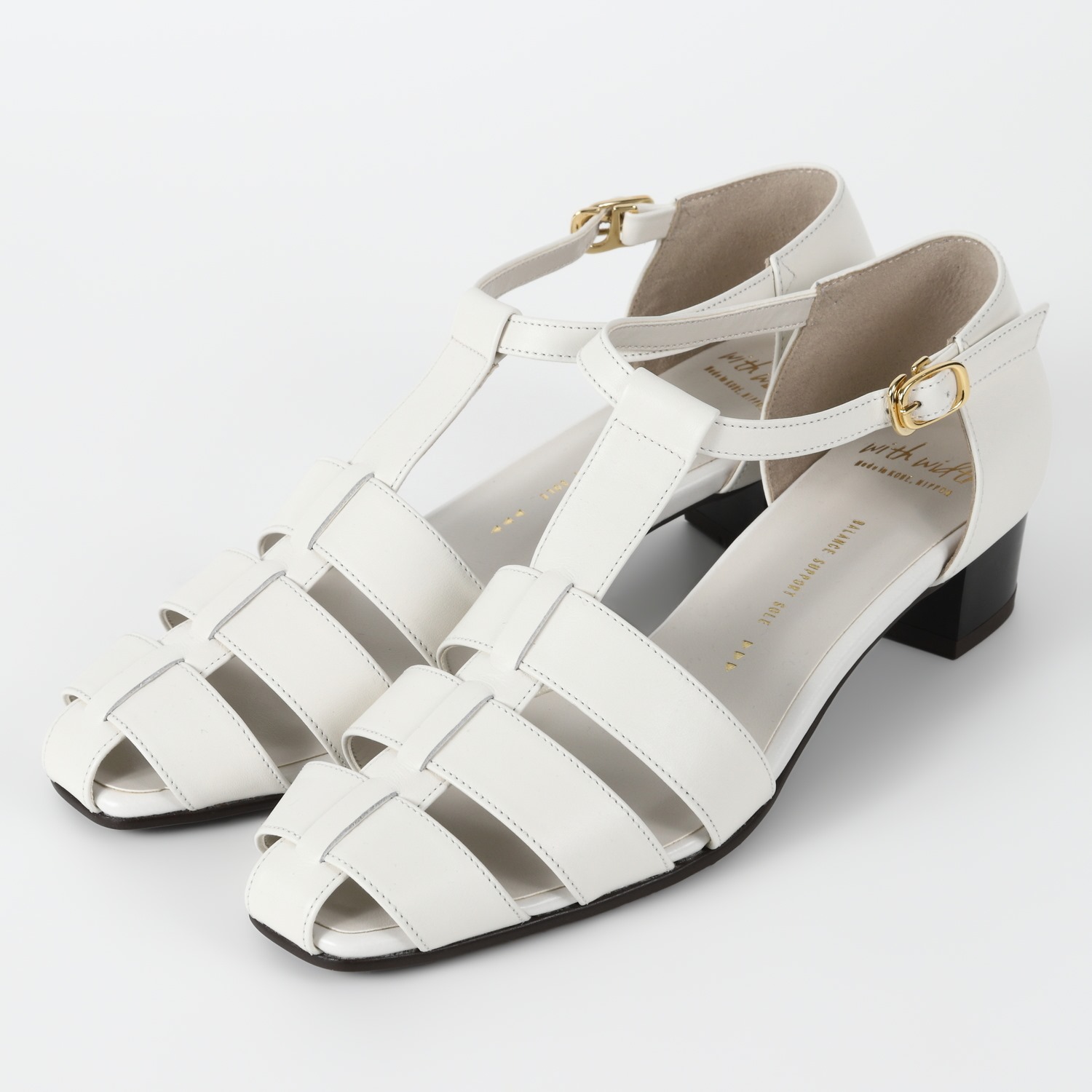 【OUTLET】With Width（ウィズウィズ）セパレートパンプス　ホワイト