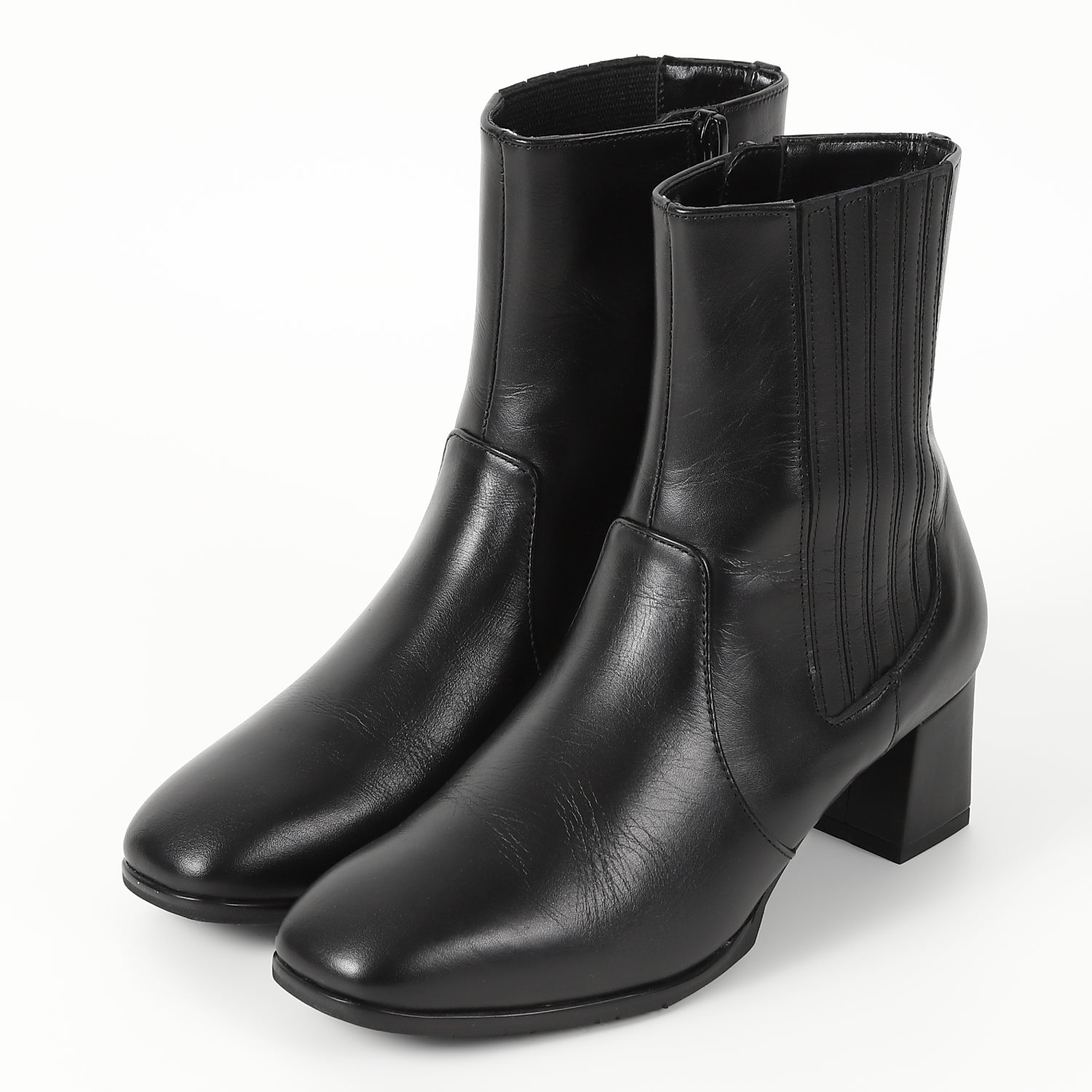 超美品　BARCLAYS バークレー　サイドジップ　レースアップブーツ　23.5 OUTLET】With Width（ウィズウィズ）サイドゴアショートブーツ
