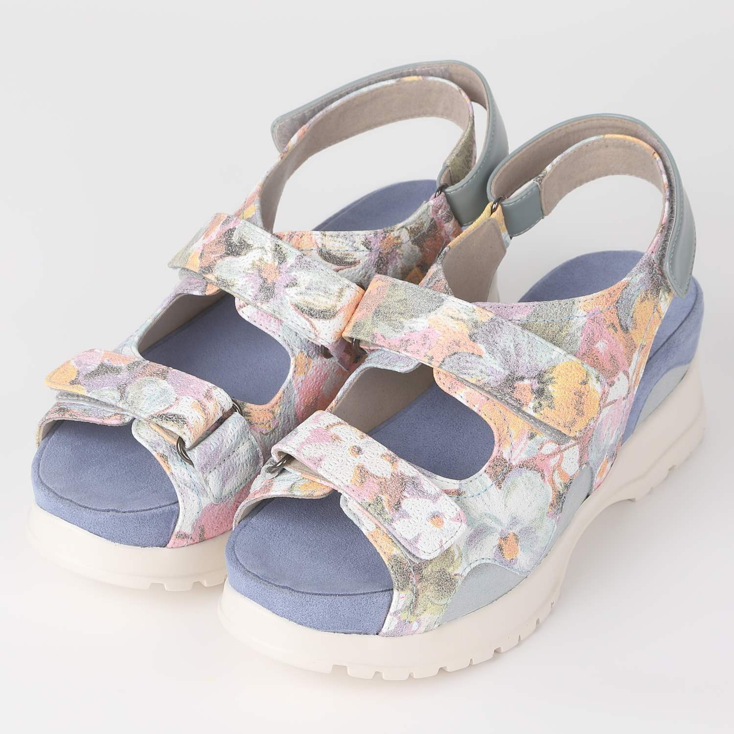 【OUTLET】VITA NOVA（ヴィタノヴァ）クッションベルクロサンダル マルチコンビ