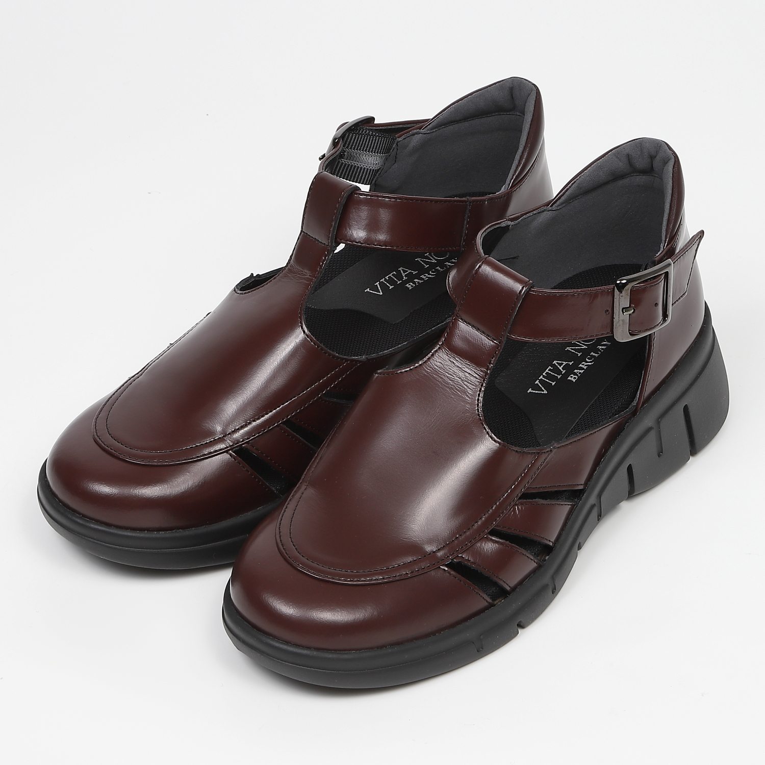 VITA NOVA（ヴィタノヴァ）　グルカカジュアルシューズ　レッドブラウン