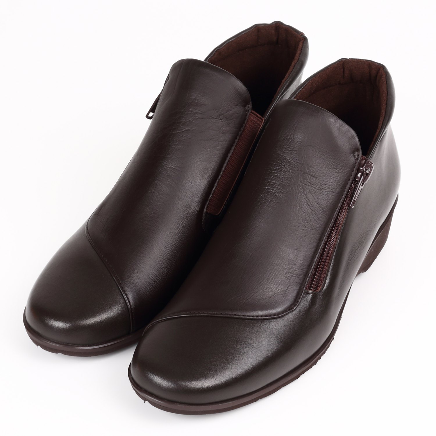 【OUTLET】VITA NOVA（ヴィタノヴァ）軽量アンクルブーツ　ダークブラウンコンビ