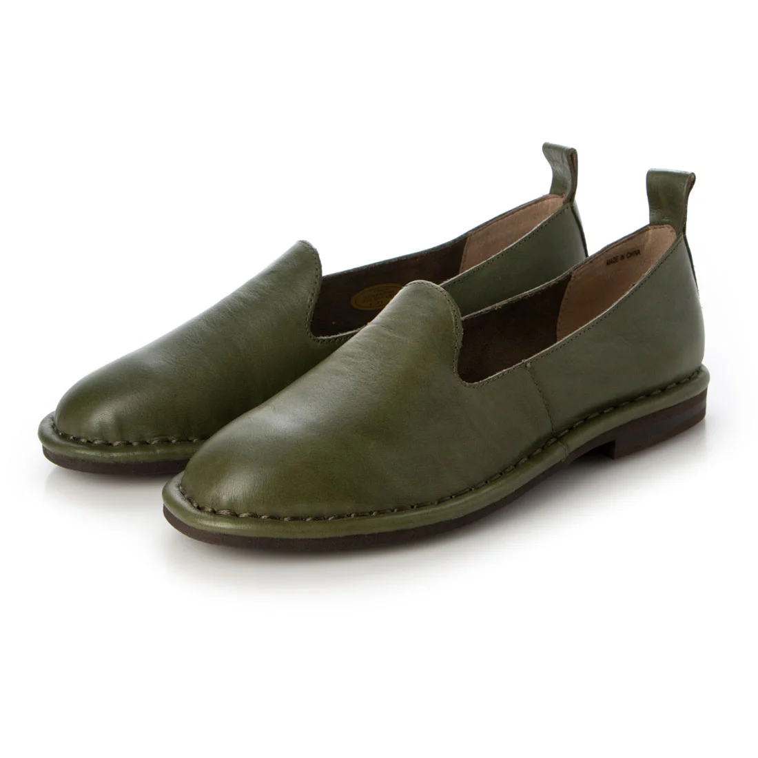 【OUTLET】KISCO（キスコ）オペラカットフラットシューズ　グリーン