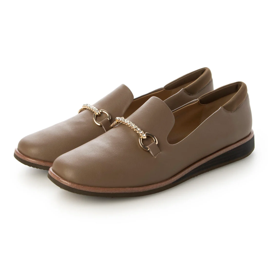 【OUTLET】KISCO（キスコ）ストーンビットオペラスリッポン　ダークベージュ