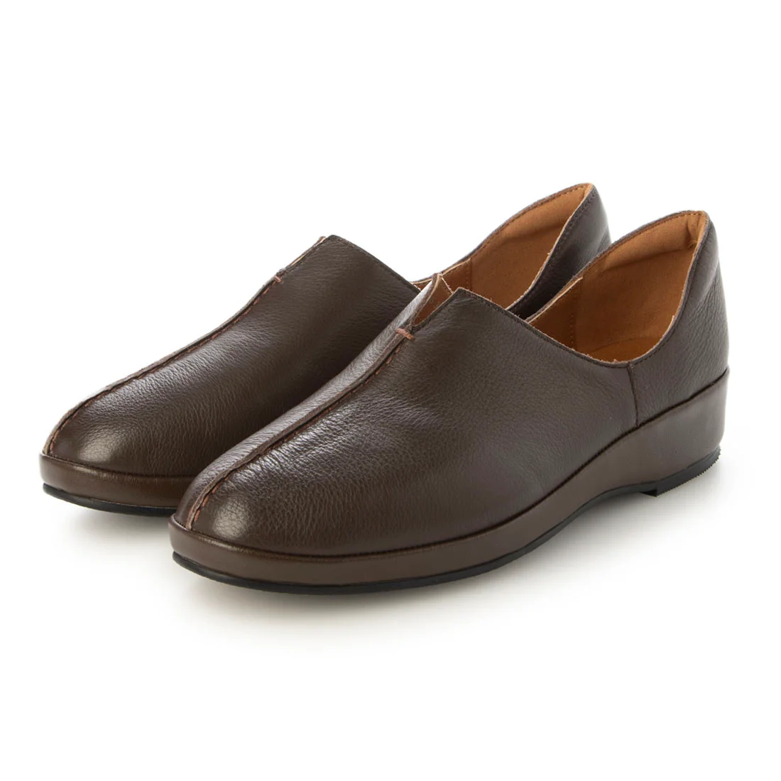 【OUTLET】KISCO（キスコ）プラットセンターシームシューズ　ダークブラウン