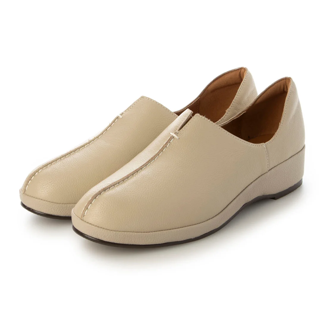 【OUTLET】KISCO（キスコ）プラットセンターシームシューズ　アイボリー