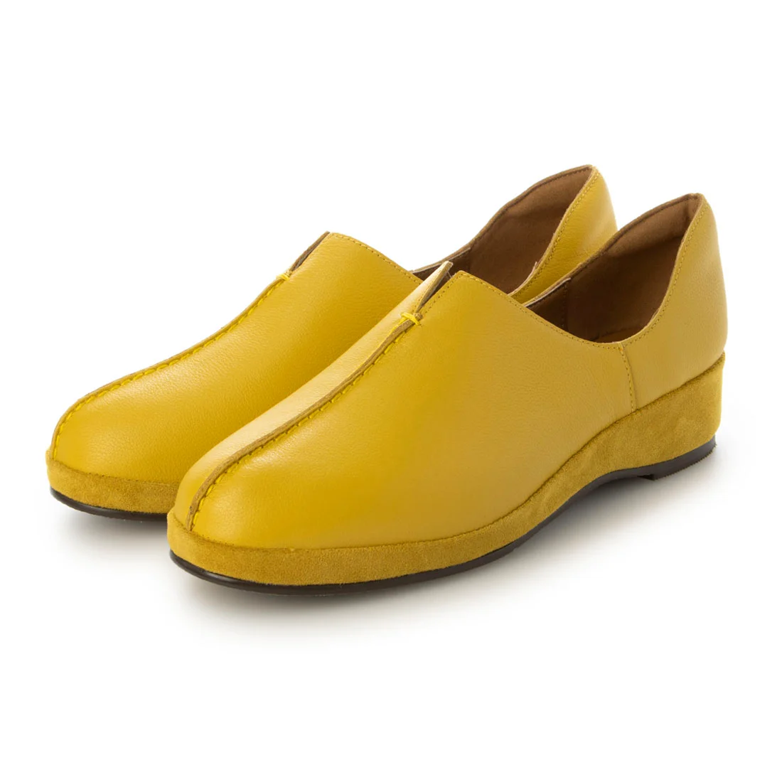 【OUTLET】KISCO（キスコ）プラットセンターシームシューズ　マスタード