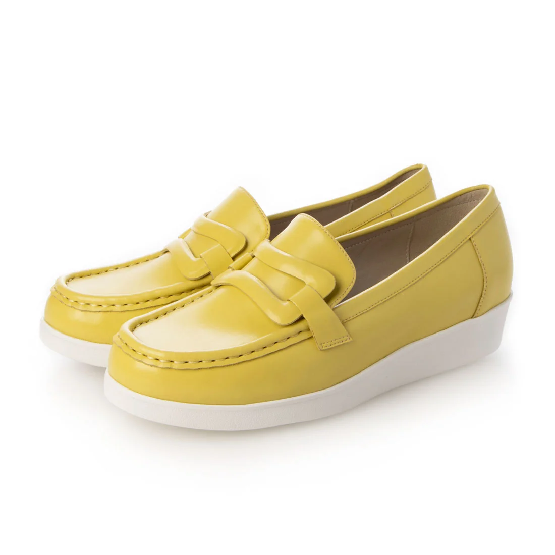 【OUTLET】KISCO（キスコ）パデッドモチーフカジュアルスリッポン　イエロー
