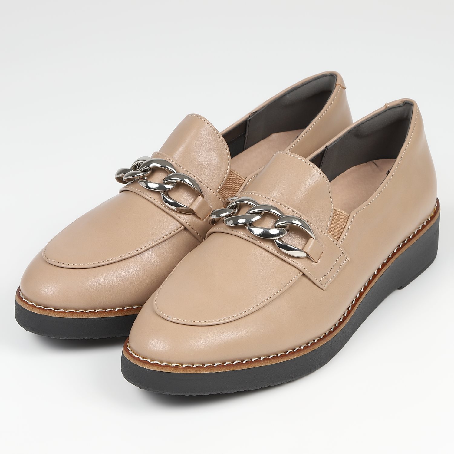 OUTLET】BARCLAY（バークレー）チェーンローファー ブラック