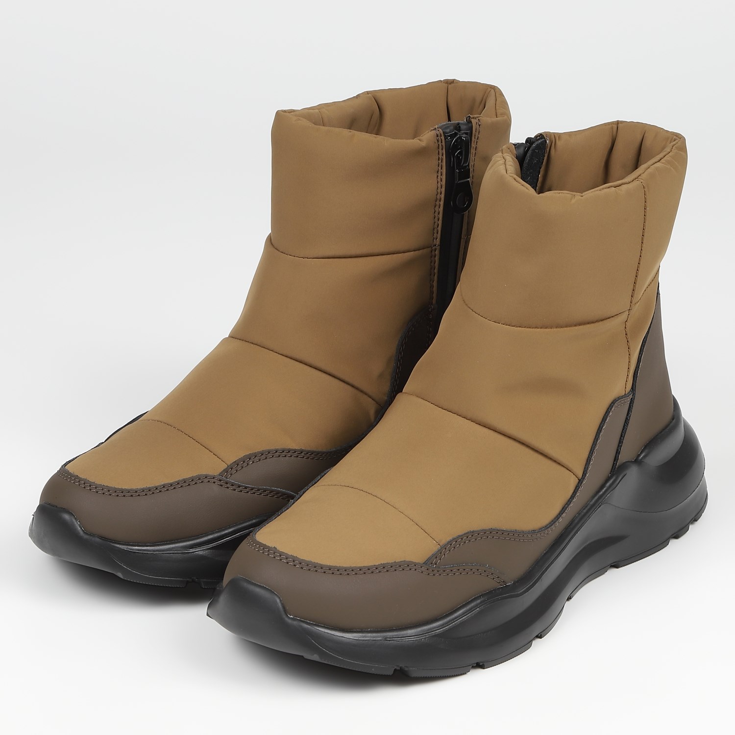 【OUTLET】KISCO（キスコ）キルティングブーツ　ベージュコンビ