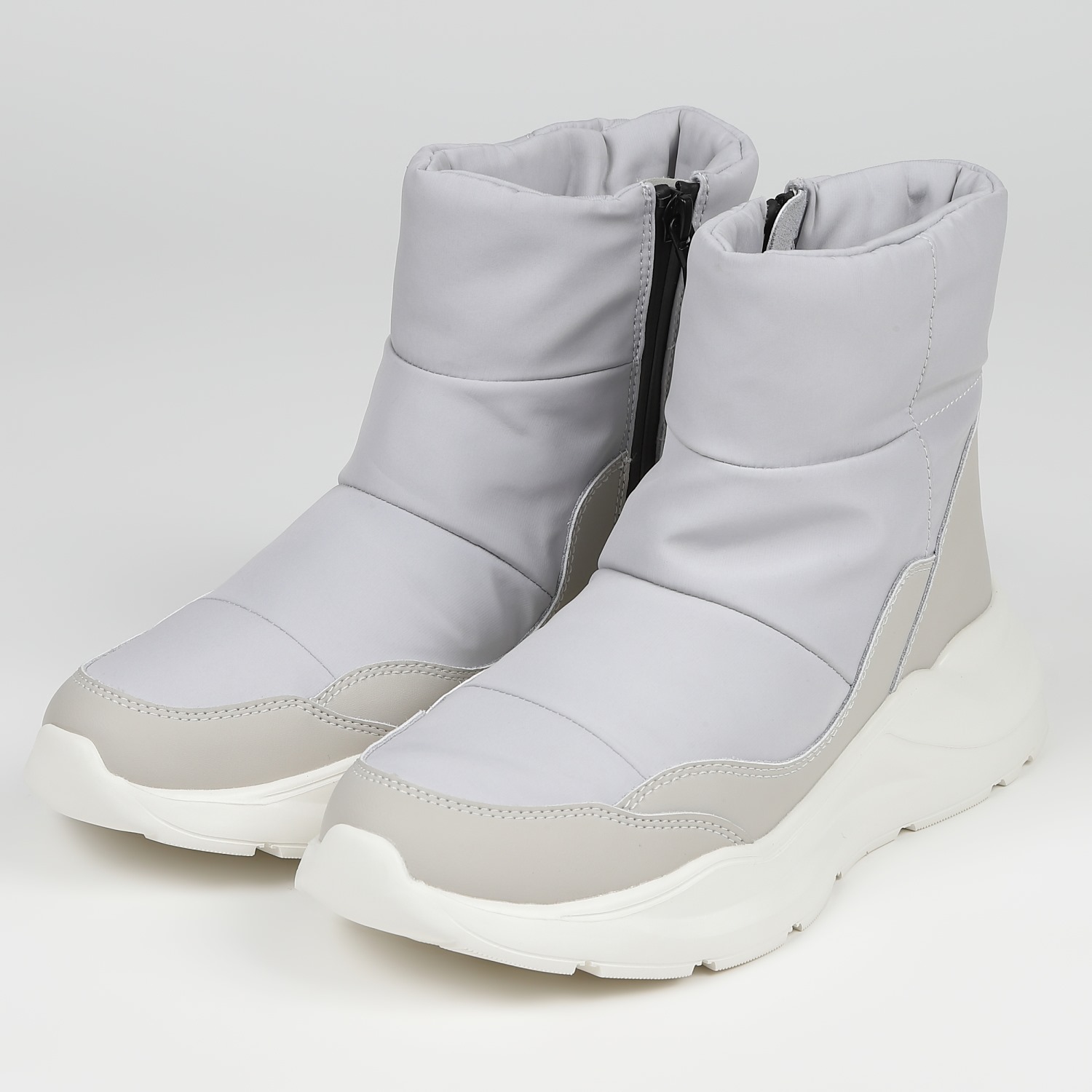 【OUTLET】KISCO（キスコ）キルティングブーツ　グレー