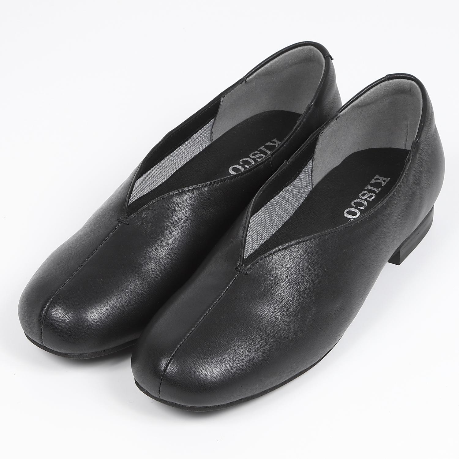 KISCO（キスコ）ローヒールスリッポン　ブラック