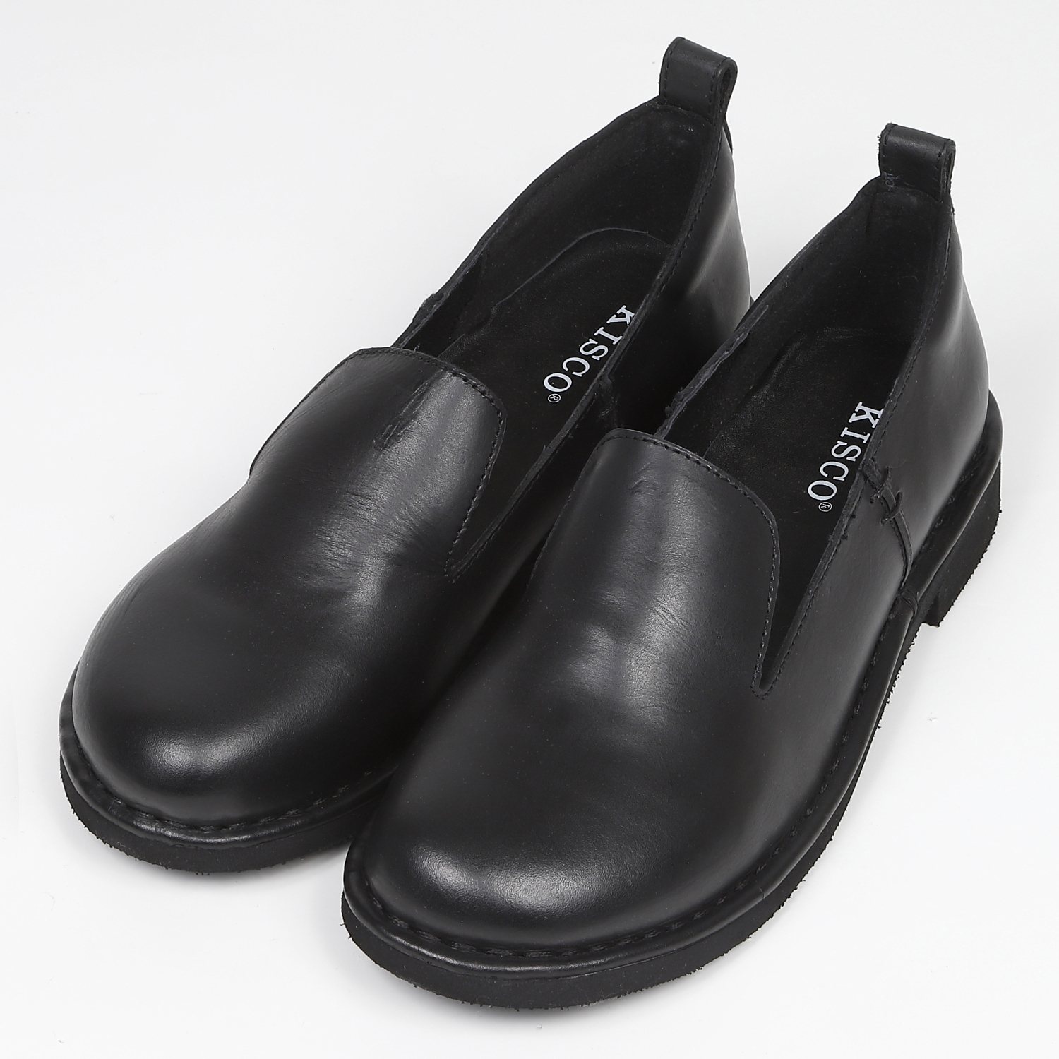 KISCO（キスコ）アウトステッチオペラカット軽量シューズ ブラック