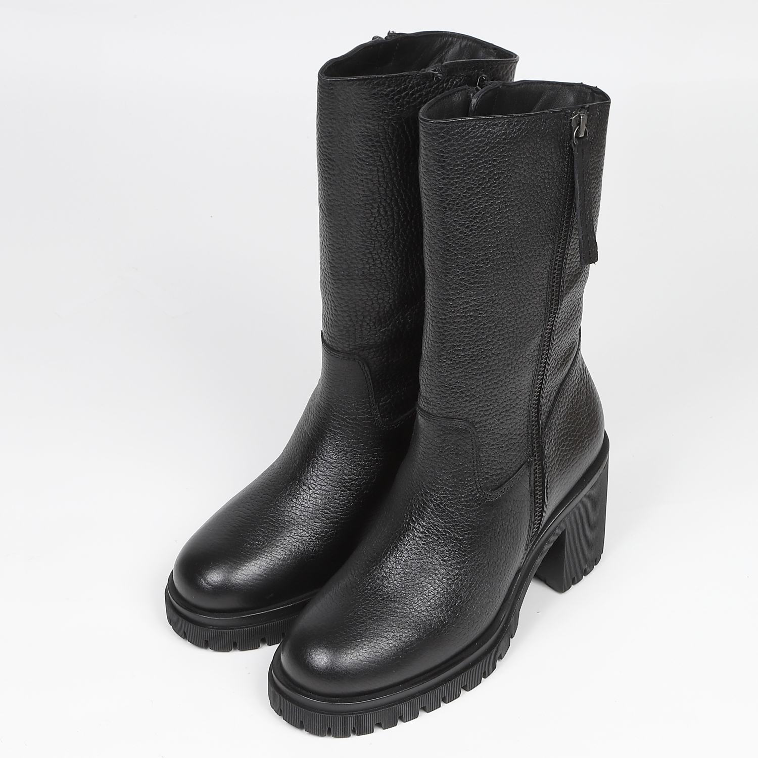 【SALE】KISCO（キスコ）ヒールアップミドルブーツ　ブラウン