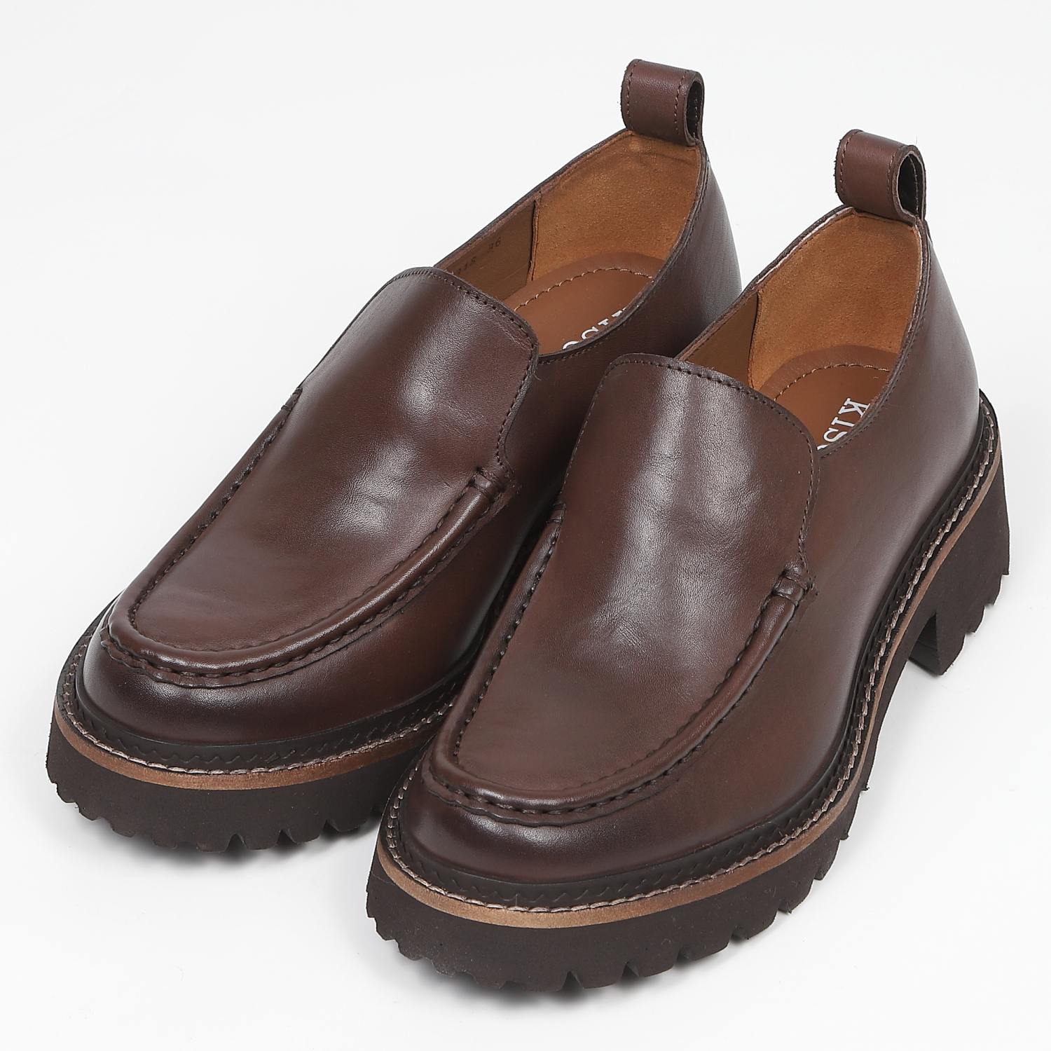 KISCO（キスコ）トラックソールモカシンローファー ブラウン｜BARCLAY