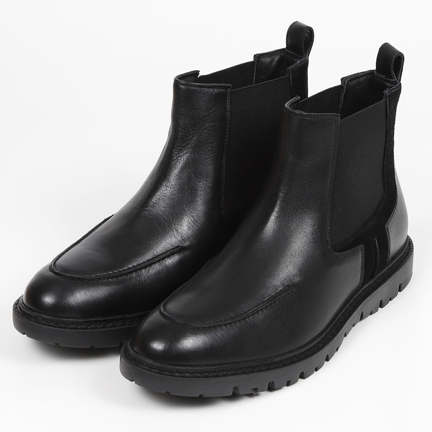 KISCO MEN'S（キスコ メンズ）サイドゴアアンクルブーツ ブラック