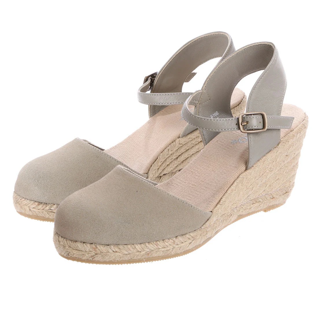 【OUTLET】KISCO（キスコ）カジュアルジュート巻きバックストラップラウンドトゥサンダル　ベージュ