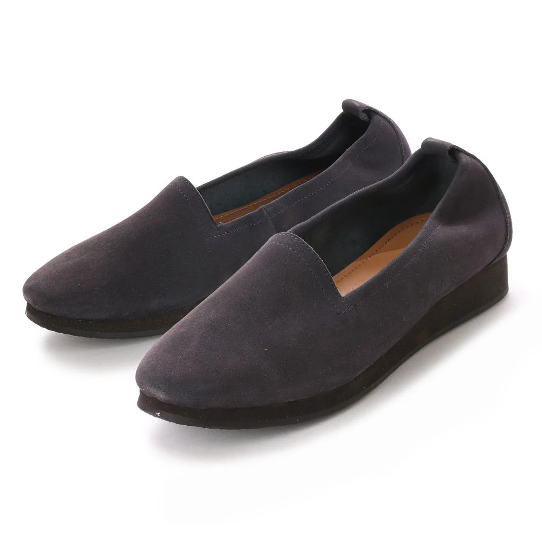 【OUTLET】KISCO（キスコ）カジュアルベーシックローヒールシューズ　ネイビー
