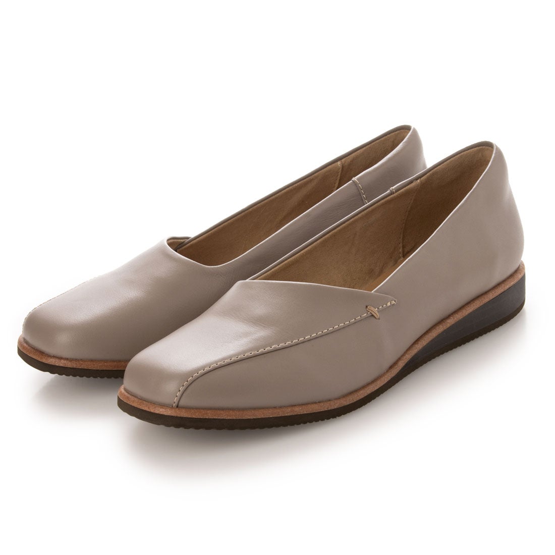 【OUTLET】KISCO（キスコ）流れモカLカットスリッポン　オーク