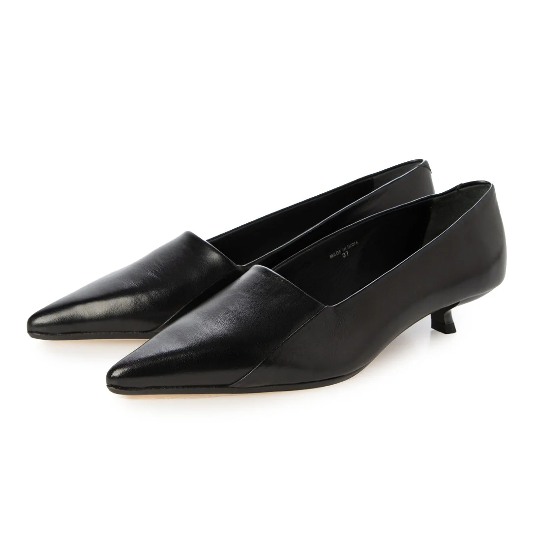 【OUTLET】JVAM（ジェイヴィエーエム） プチヒール ポインテッドパンプス 　ブラック