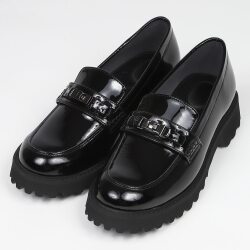 BARCLAY（バークレー）ビット厚底ローファー ブラック｜BARCLAY